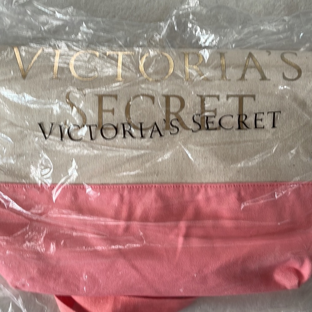 Victoria’s Secret Tote Bag Pink/Cream  Color 2 in 1 Insulated Cooler - Picture 16 of 16